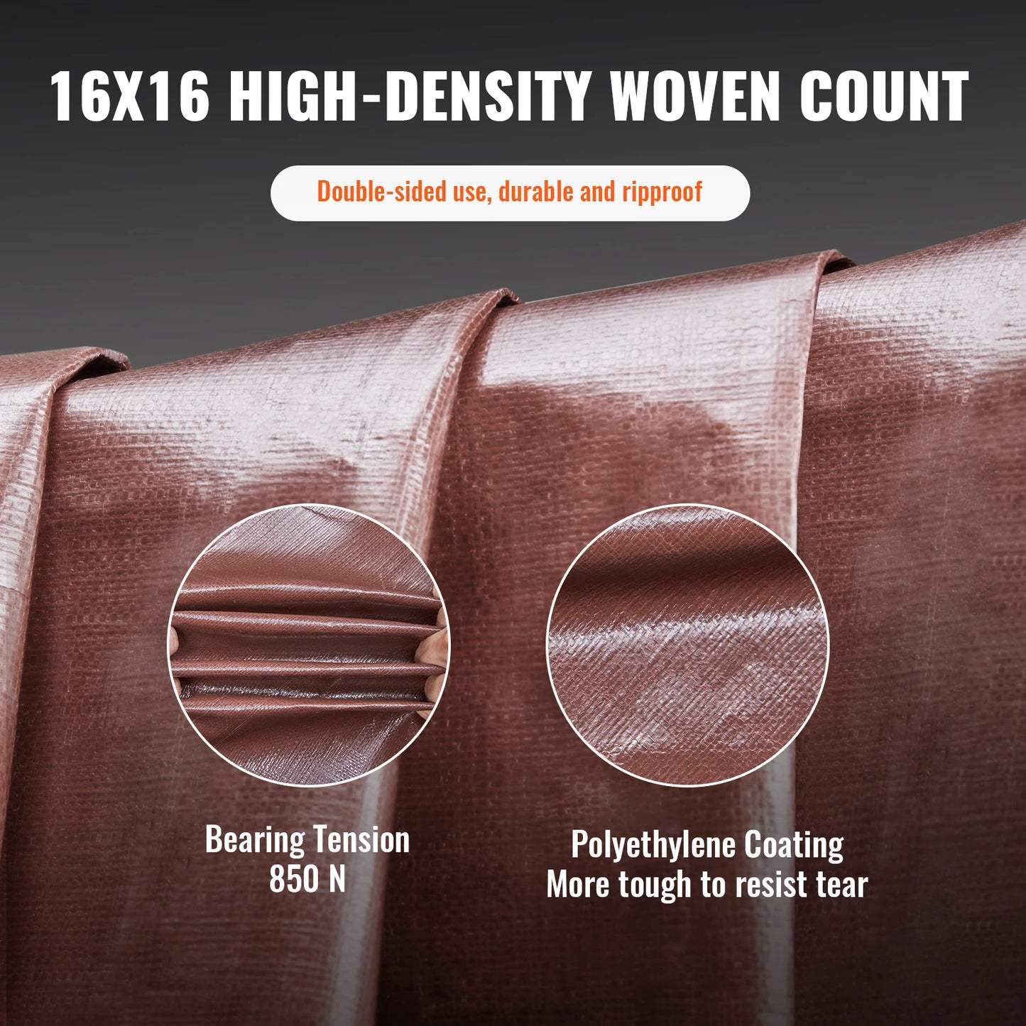 Water & Tear Proof Heavy Duty Tarp, Two Sizes to Choose From