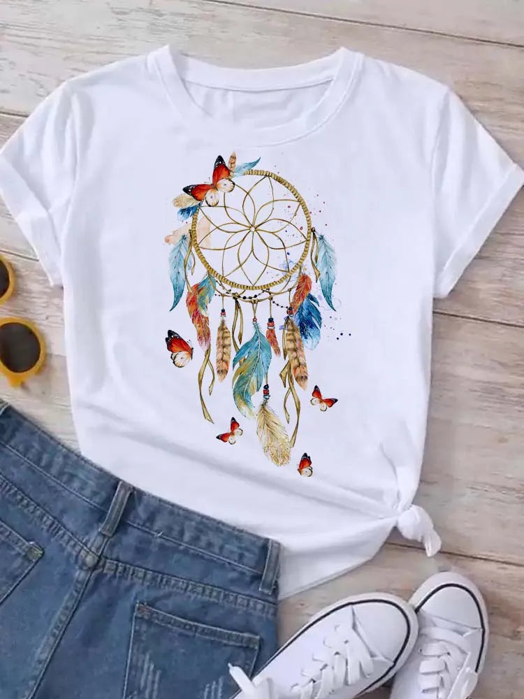 Feather Dreamcatcher Women's Fashion T Shirt