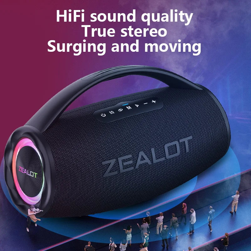 80W Wireless Speaker, Outdoor Portable Subwoofer Speaker, Hifi Sound quality, Dual Pairing, Fast Charging,16000mAh.