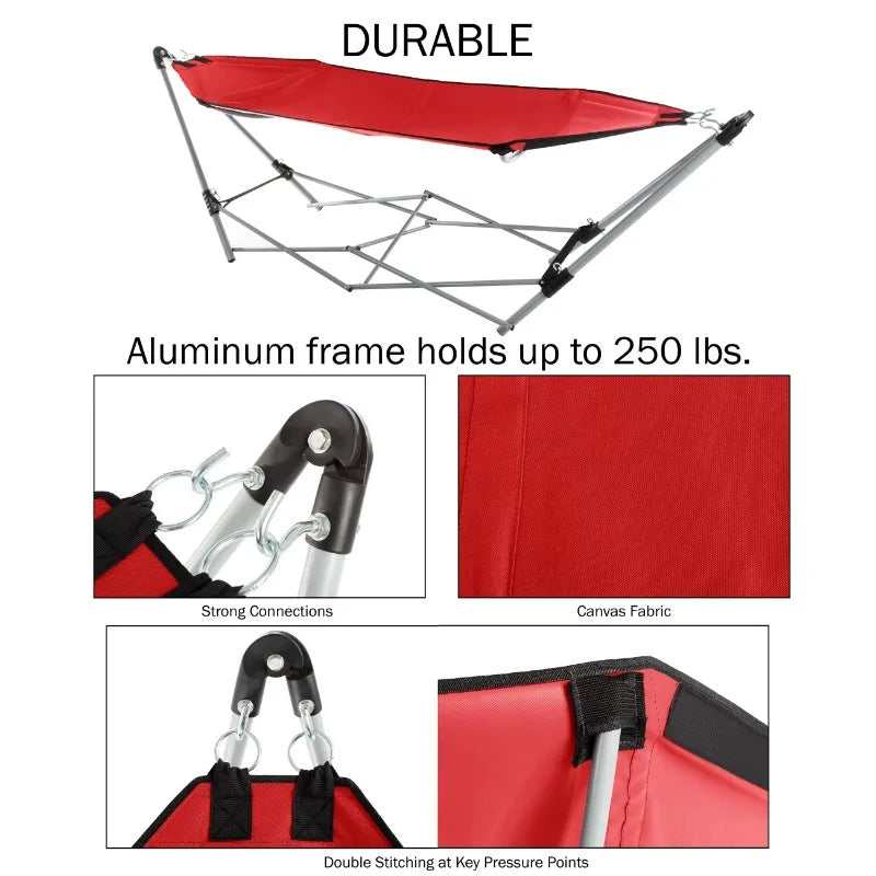 Foldable, Portable Hammock with Stand