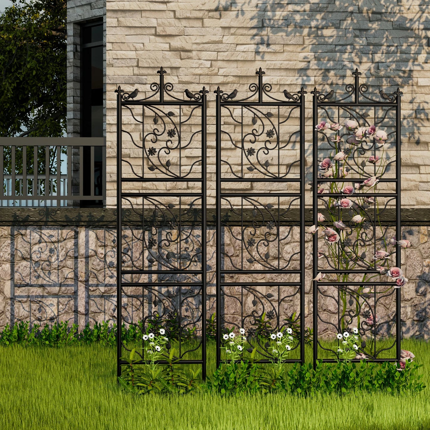 71 inch Metal Decorative Garden Trellis