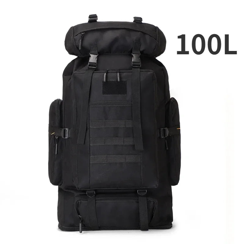 80L/100L Large Mountaineering Tactical Backpack, Hiking, Camping, Travel