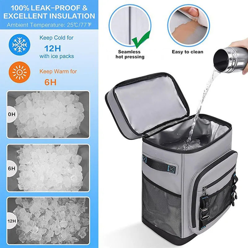 30L Waterproof Insulated Backpack, Keep Food Hot or Cold Lunch Rucksack Thermal Bag
