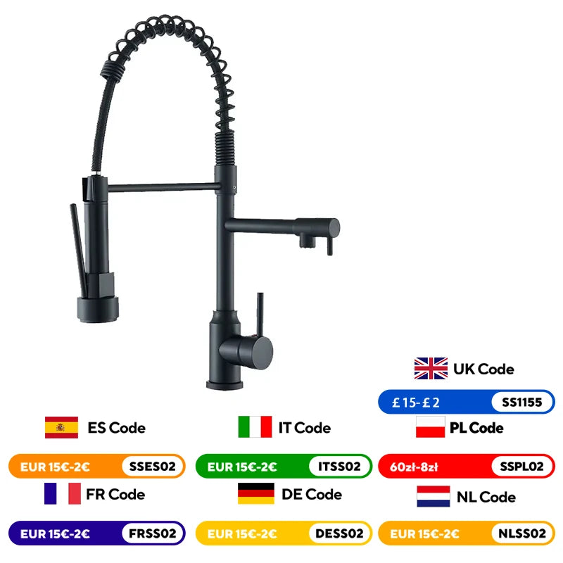 Pull Down Sink Faucet, Deck Mounted