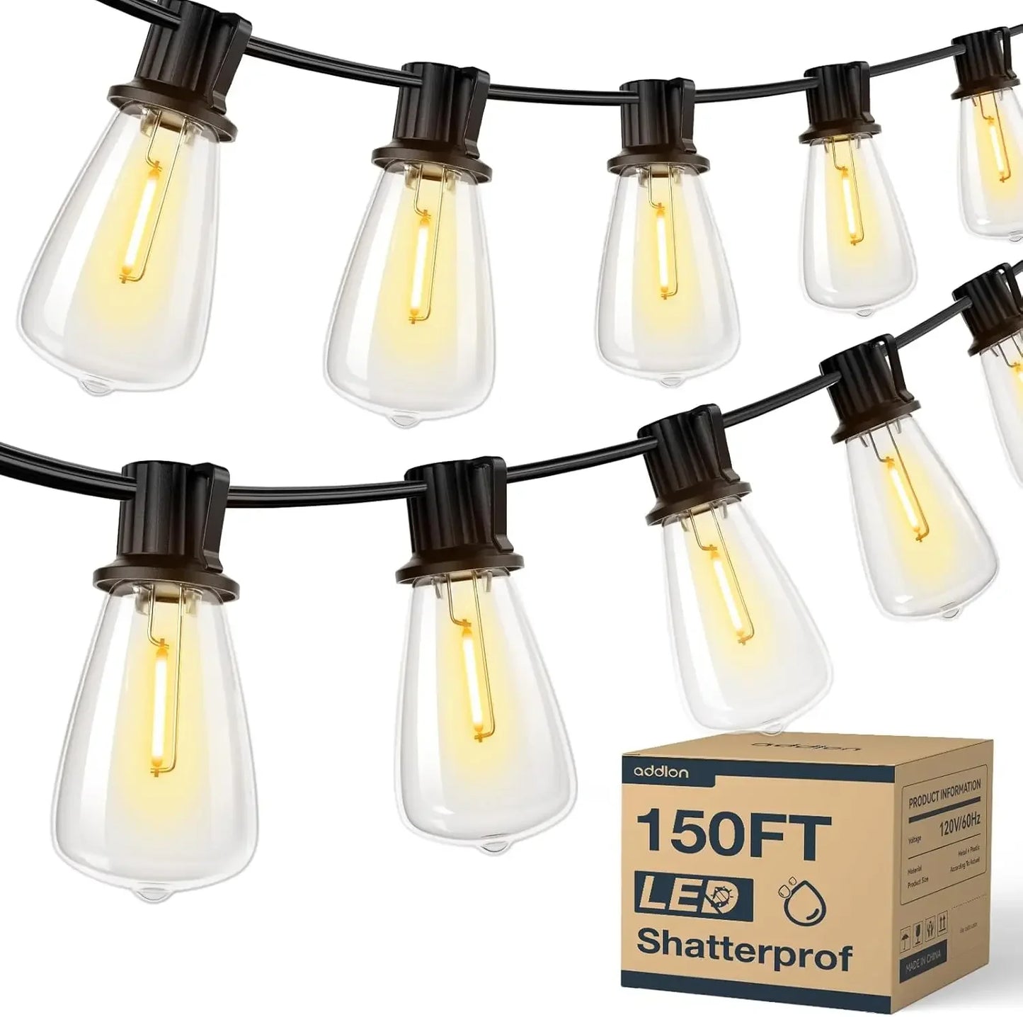 150FT LED Waterproof String Lights