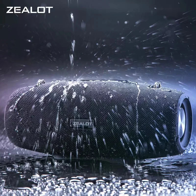 Wireless Speaker With Shoulder Strap, Waterproof, Portable Speaker with Loud Stereo and Booming Bass, 40H Playtime