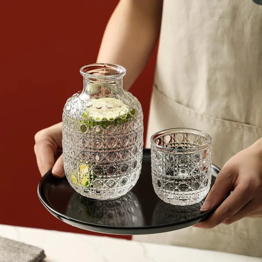 Bedside Carafe and Tumbler set; Pitcher 15.5 oz. and Cup 5.5 oz.
