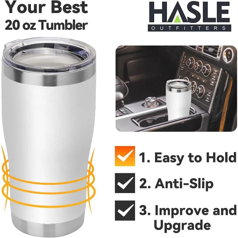 20 oz Tumbler Bulk, Stainless Steel Tumblers with Lid, Vacuum Insulated, Double Wall Powder Coated