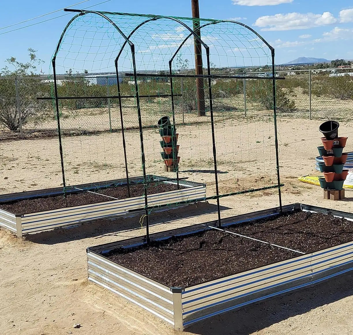 8x4x1ft (2 Pack) Galvanized Raised Garden Planter Box