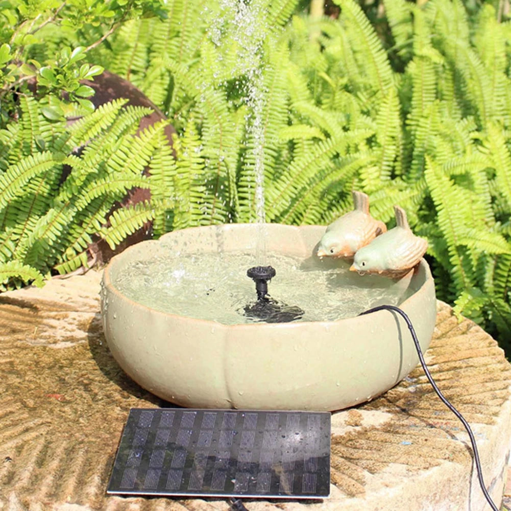 Solar Water Fountain Pump Kit with Nozzles for Garden, Pool, Pond, Aquarium, Fountain