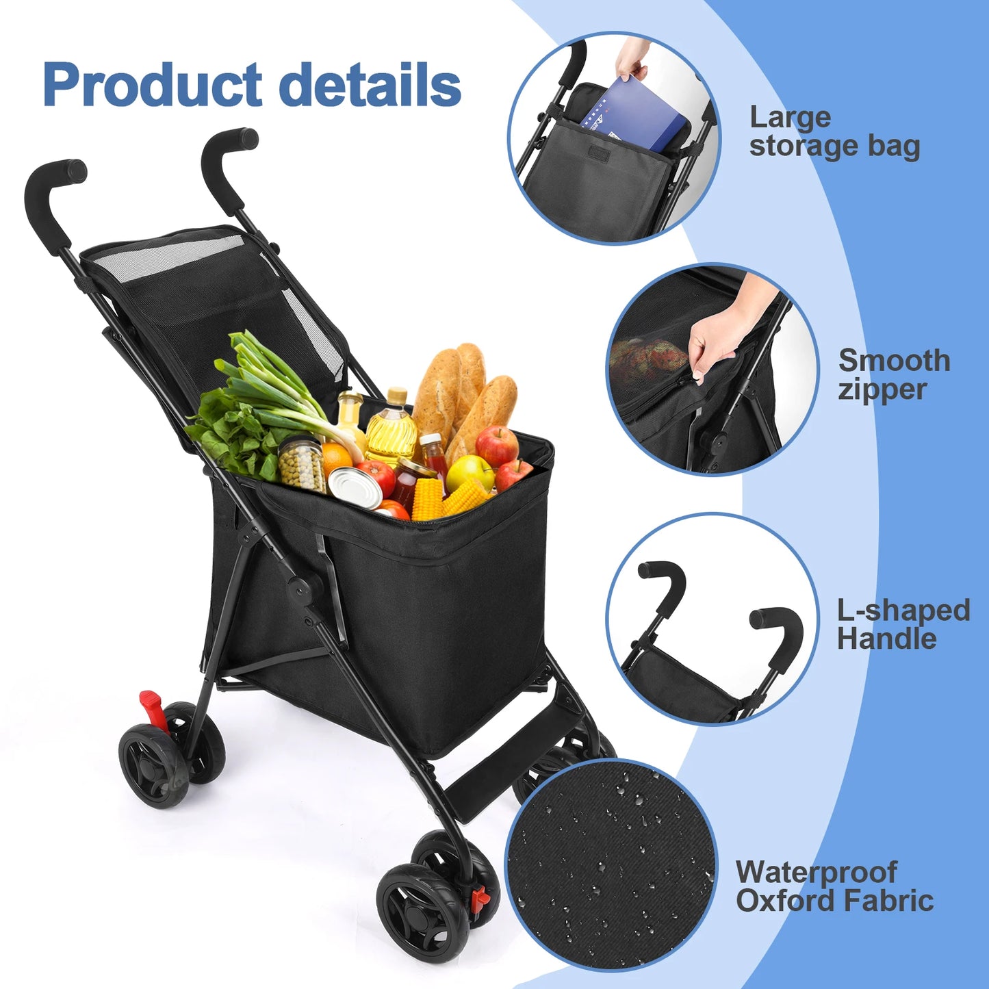 Multifunctional Folding Cart, Portable, Durable, Lightweight