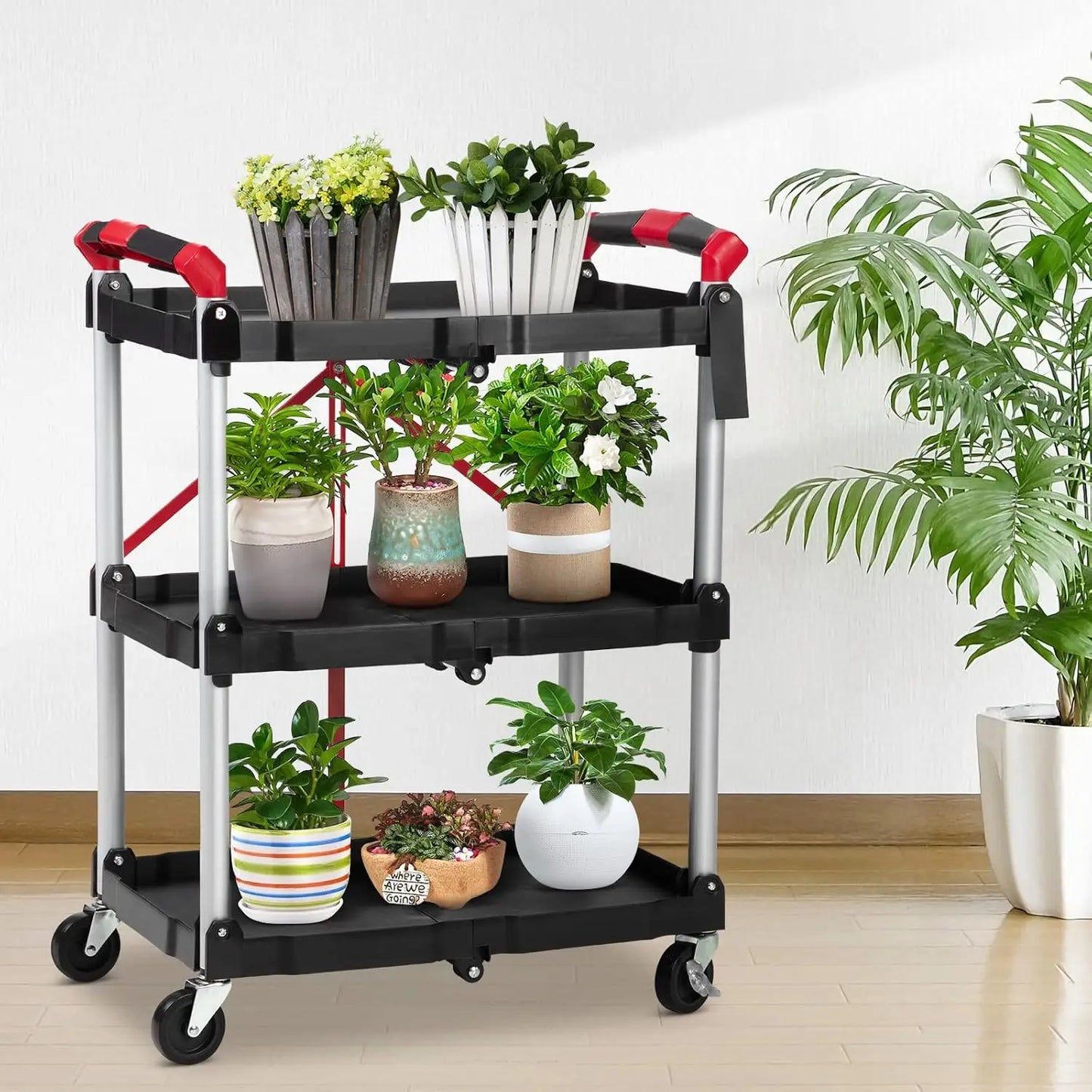 3 Tier Folding Utility Cart