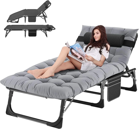 Heavy Duty Portable Padded Lounge Chair, 5 Positions