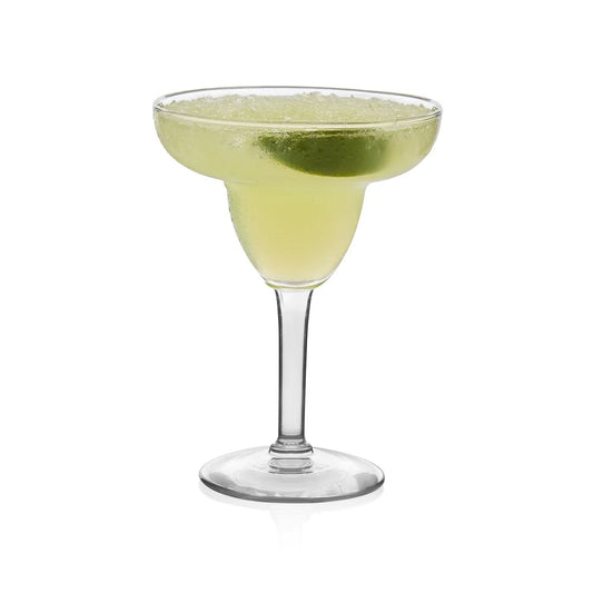 Set of 12 Durable, Large, Stemmed Margarita Glasses  Drinking Glasses.  Dishwasher Safe