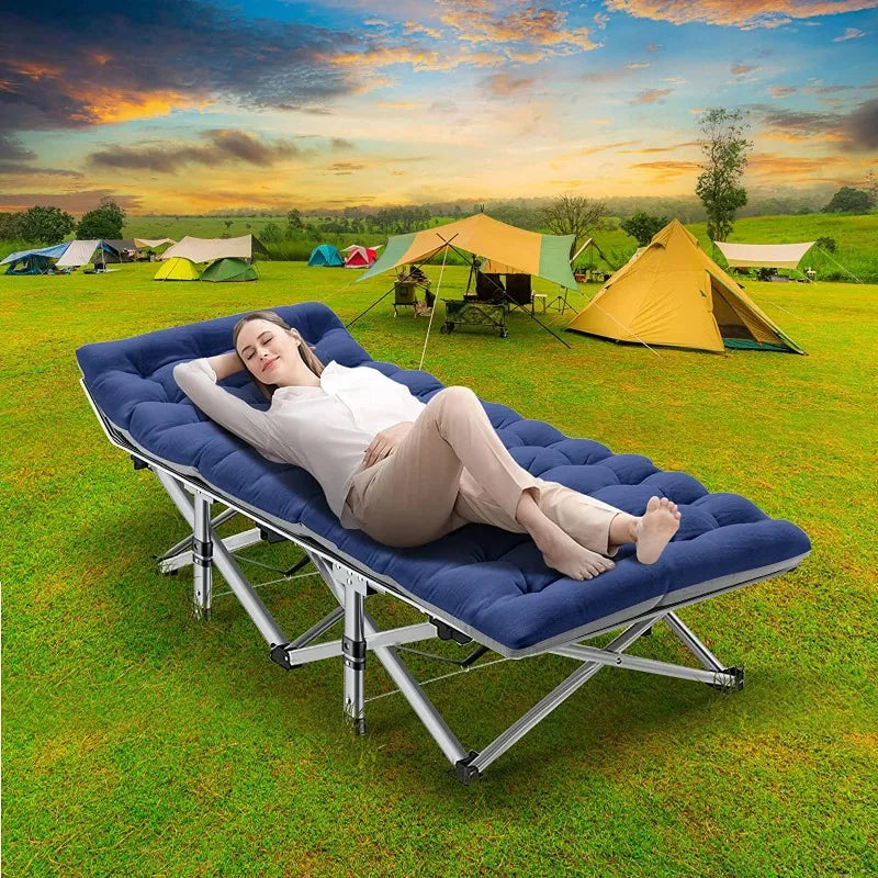 XL 75" * 28" Folding Bed Cot with 3.3 inch 2 Sided Mattress