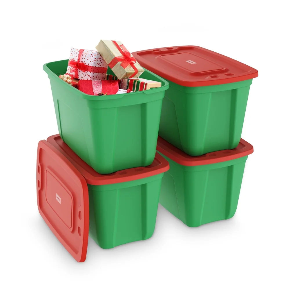 4 Pack 18 Gallon Stackable Storage Bins