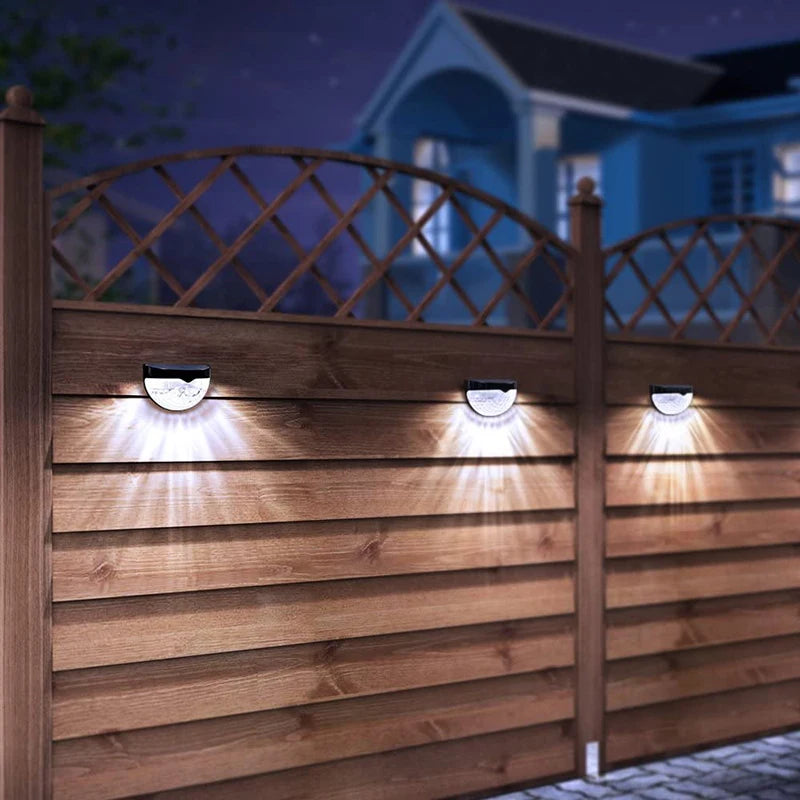 2 Piece Solar Wall Lamp, 6 LEDs, Waterproof