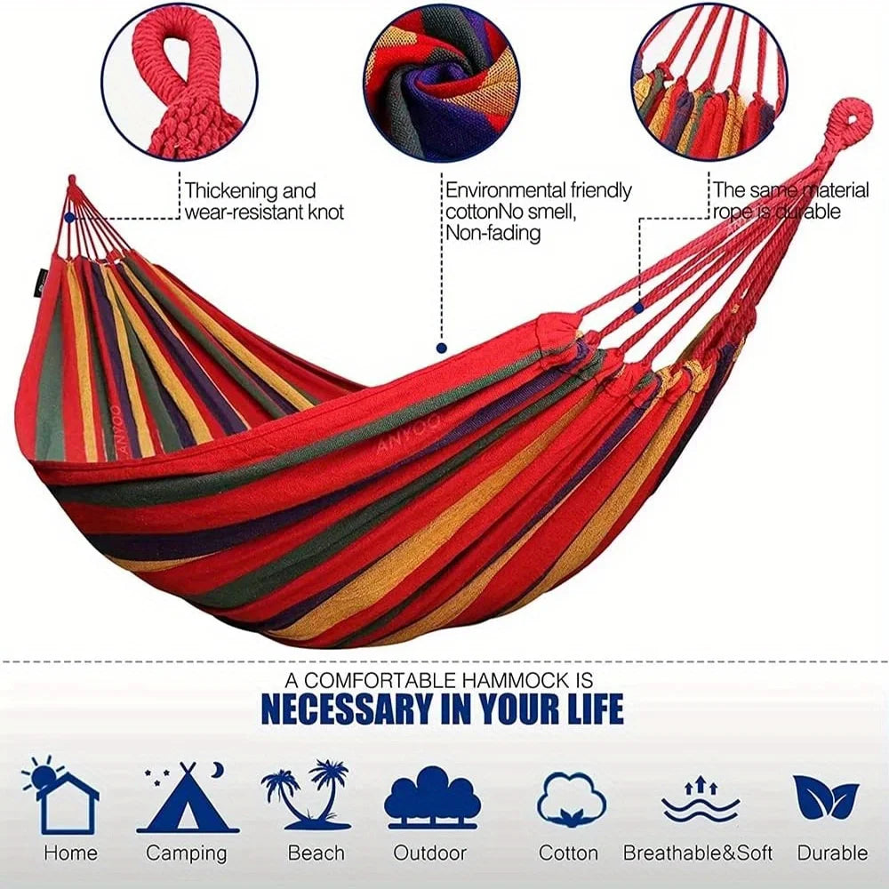 Outdoor Multi-Functional Hammock - Colorful Anti-Flip Design