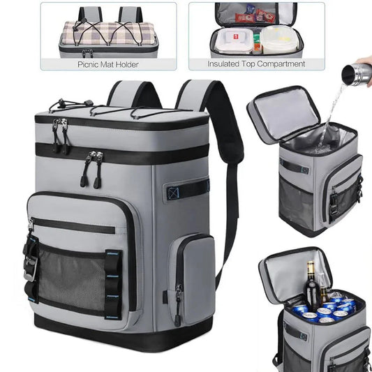 30L Waterproof Insulated Backpack, Keep Food Hot or Cold Lunch Rucksack Thermal Bag