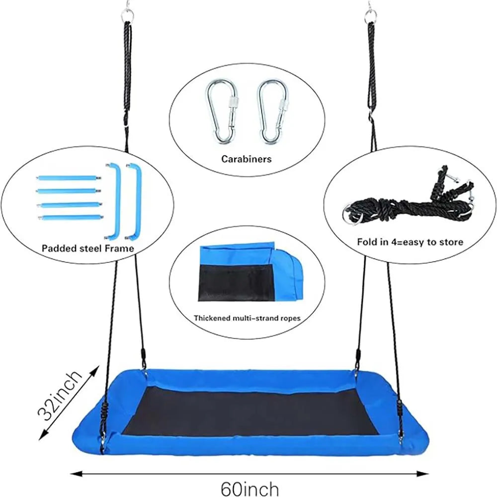 Giant 60" Rectangular Platform Swing, 800 lb Load Capacity