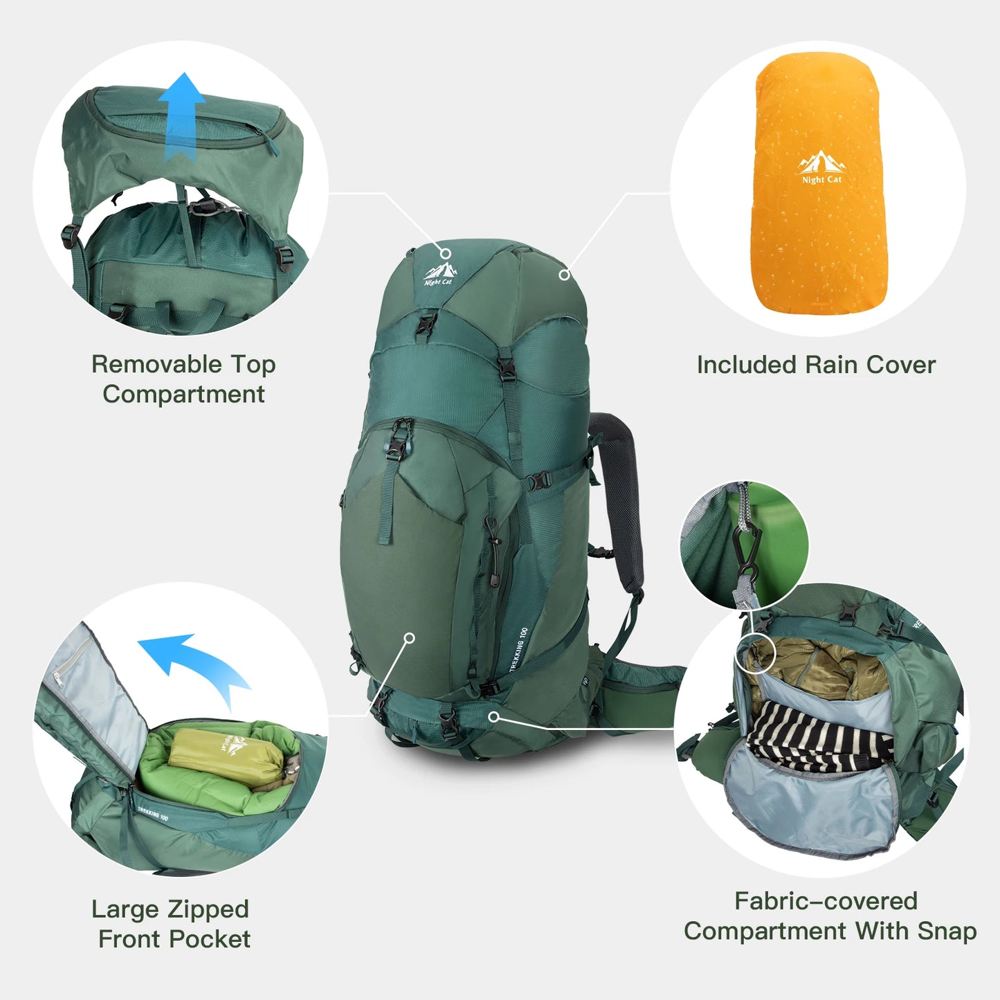 Ultralight Night Cat 30L Hiking Backpack Internal Frame; Fits both Men & Women