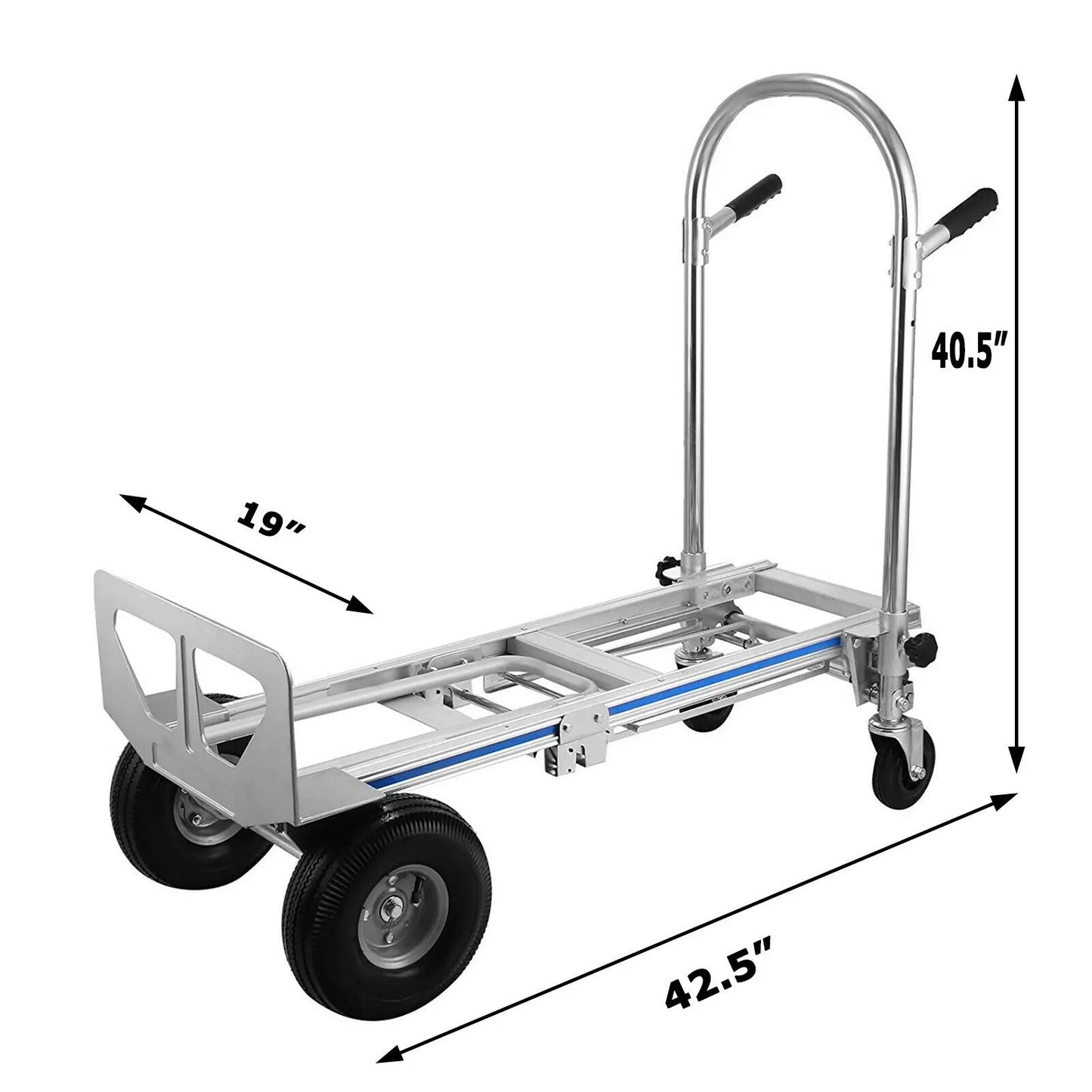 Folding Hand Truck Utility Cart with Wheels, 3 in 1 Stair Climber