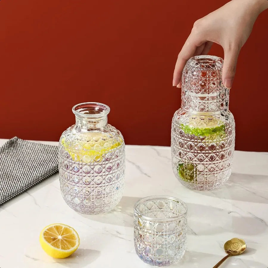 Bedside Carafe and Tumbler set; Pitcher 15.5 oz. and Cup 5.5 oz.