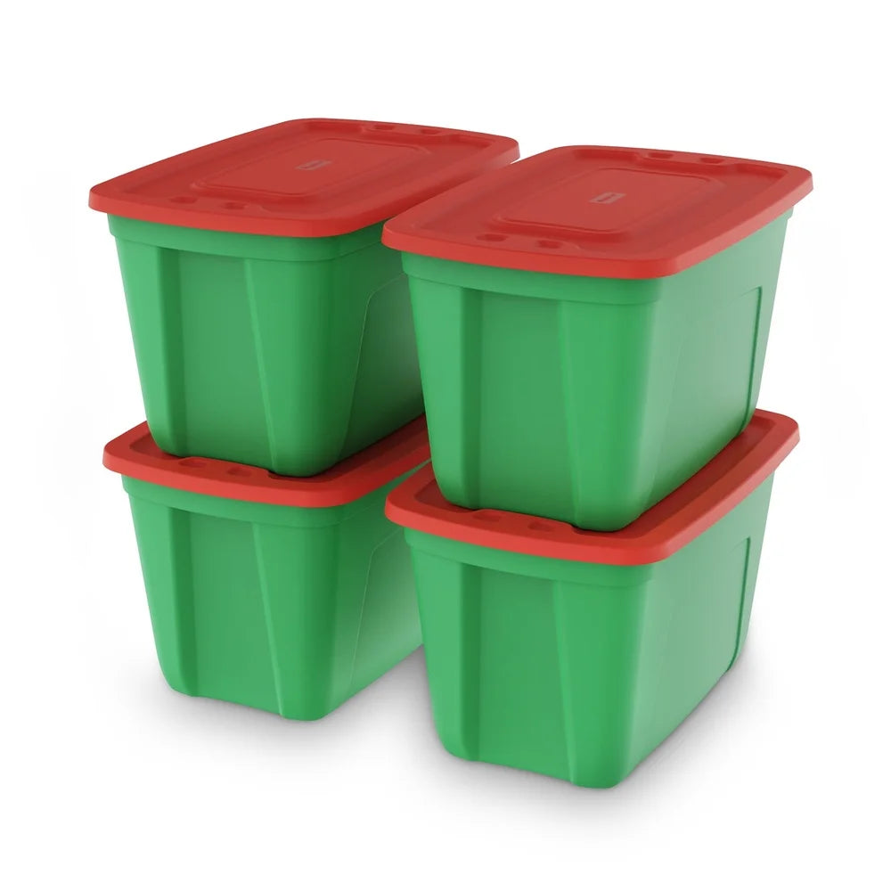 4 Pack 18 Gallon Stackable Storage Bins