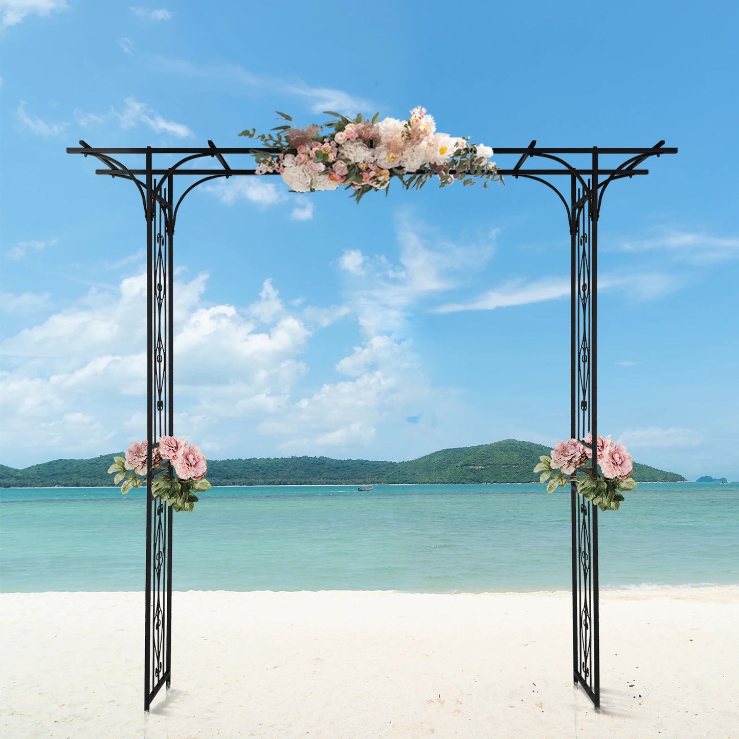 Black iron wrought iron Arch