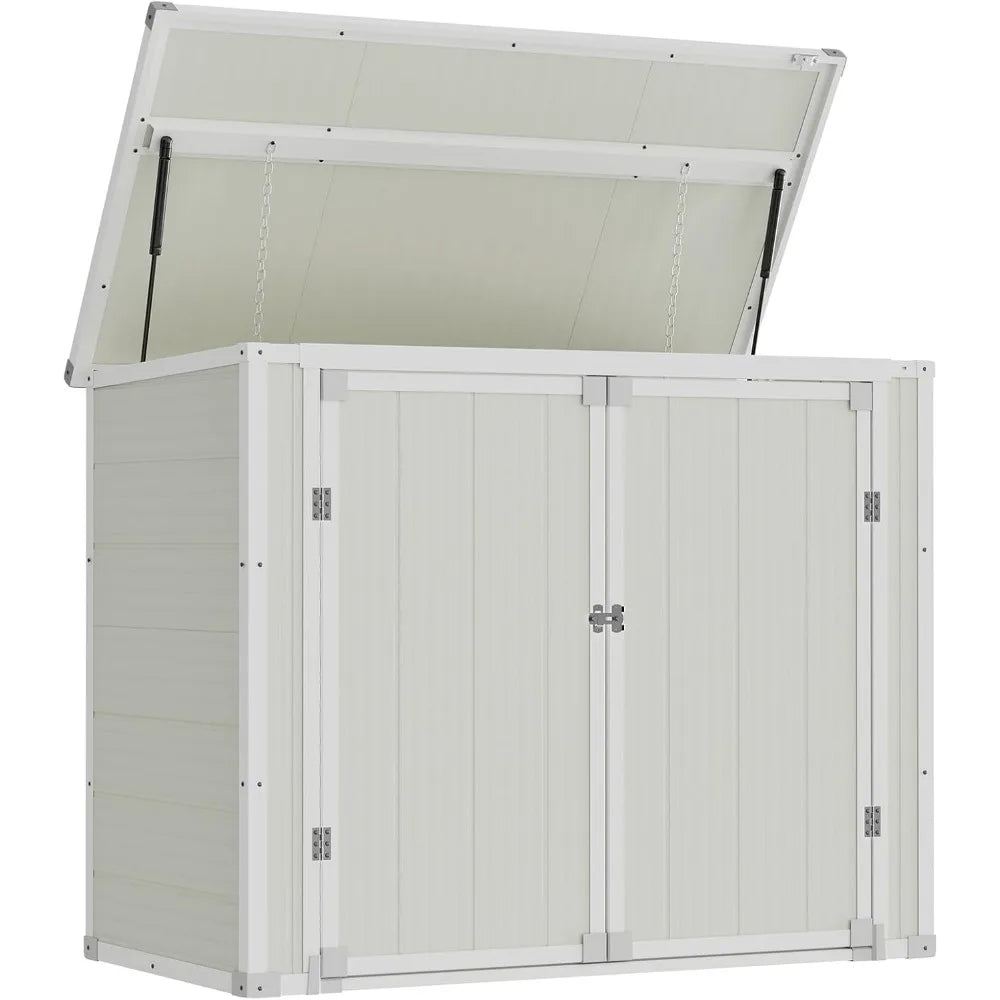 41 Cu Ft Outdoor Resin Storage Shed, Horizontal, Weather Resistance, Floor Included