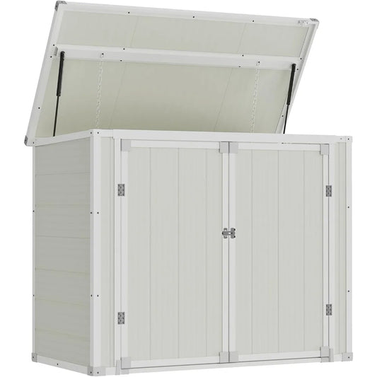 41 Cu Ft Outdoor Resin Storage Shed, Horizontal, Weather Resistance, Floor Included
