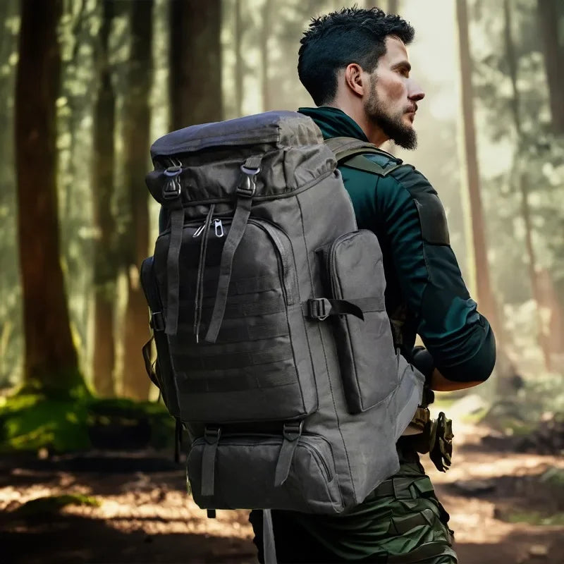 80L/100L Large Mountaineering Tactical Backpack, Hiking, Camping, Travel