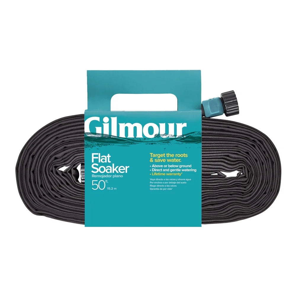 50 ft Flat Soaker Hose, Eco-Friendly, Clog and Tangle Resistant