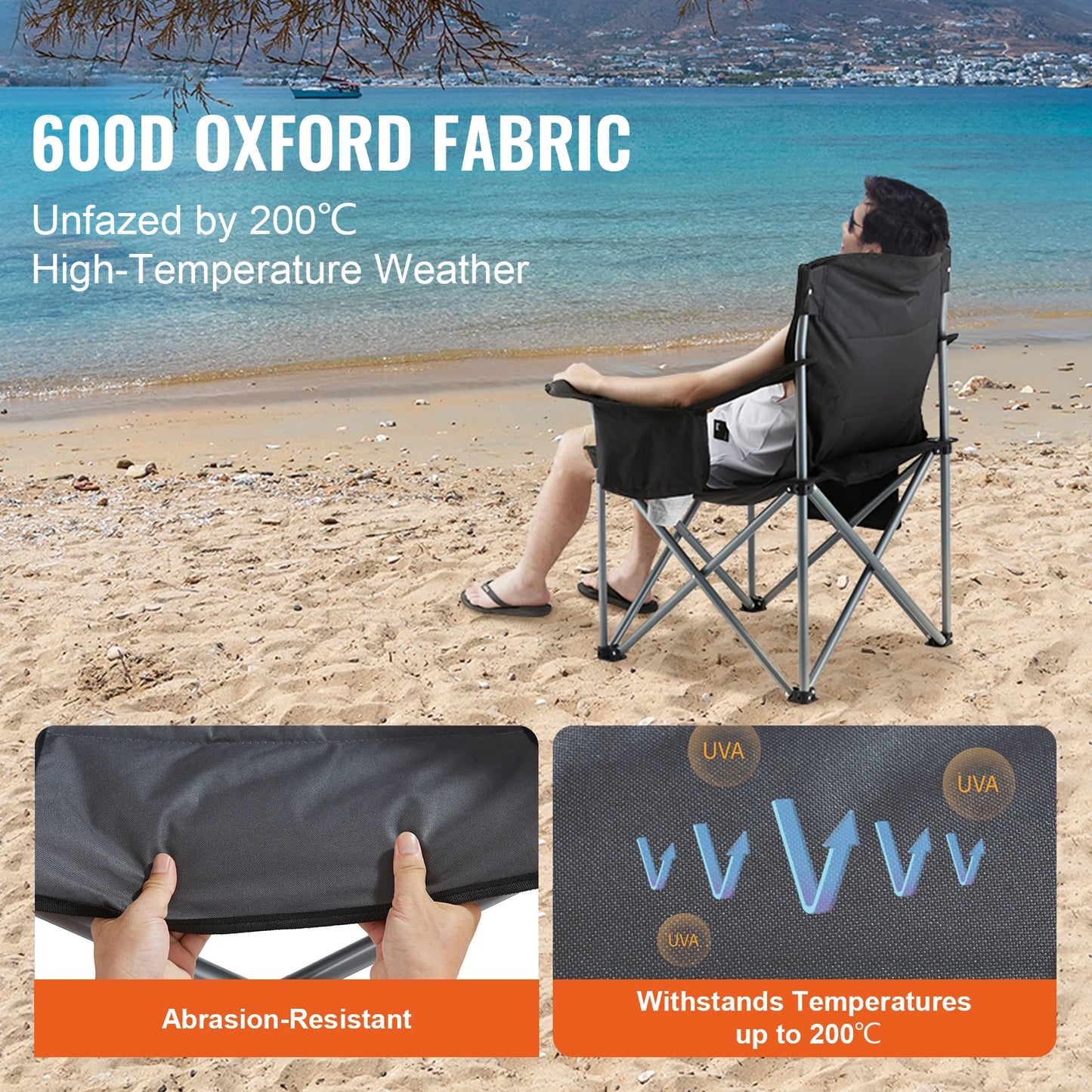 Outdoor Ultralight, Folding Camping Chair, 350 lb Capacity