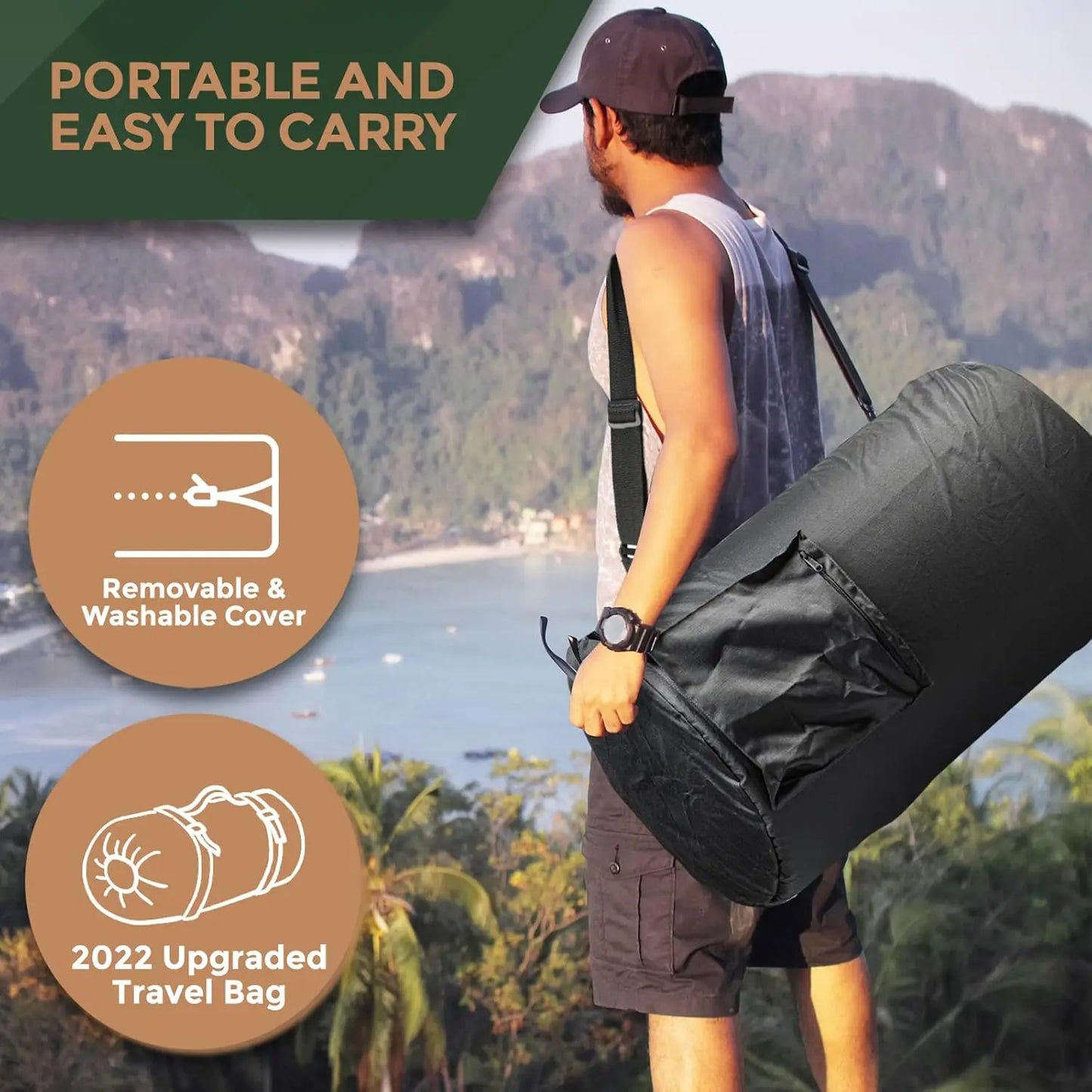 Memory Foam Camping Mattress Pad
