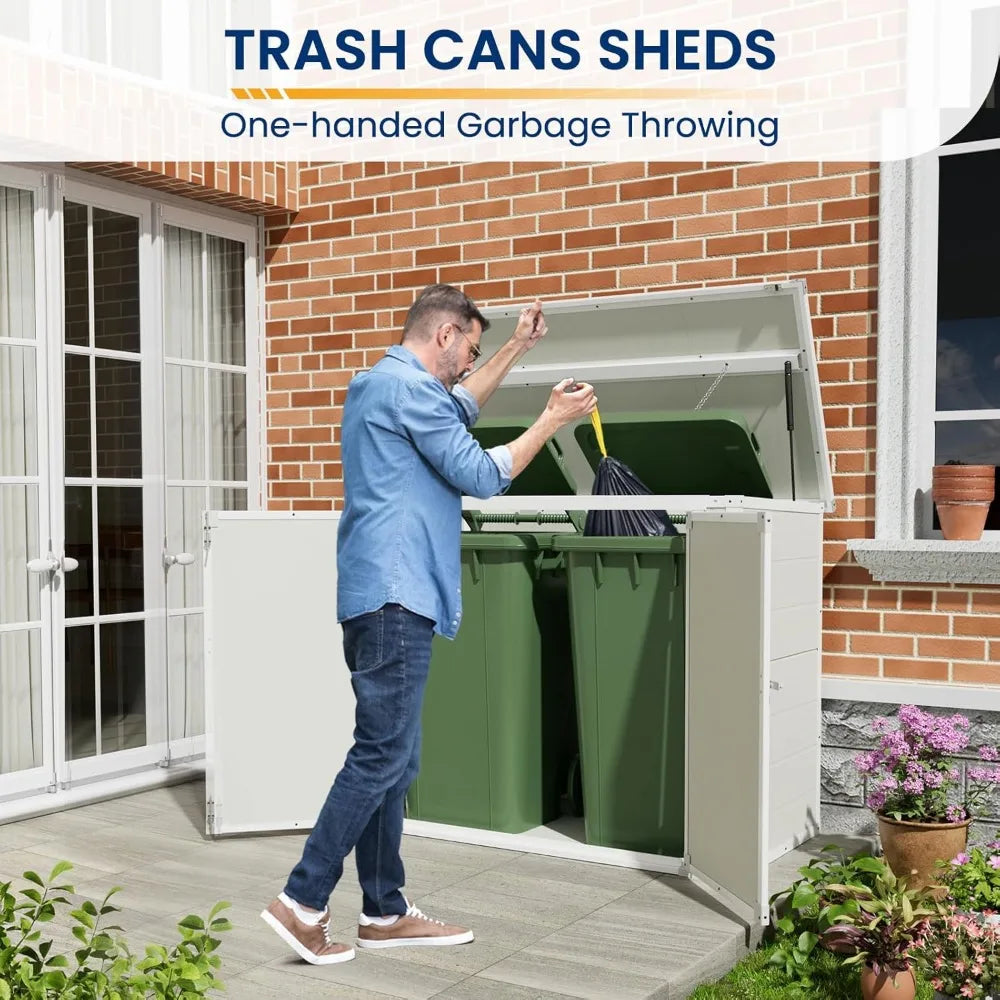 41 Cu Ft Outdoor Resin Storage Shed, Horizontal, Weather Resistance, Floor Included