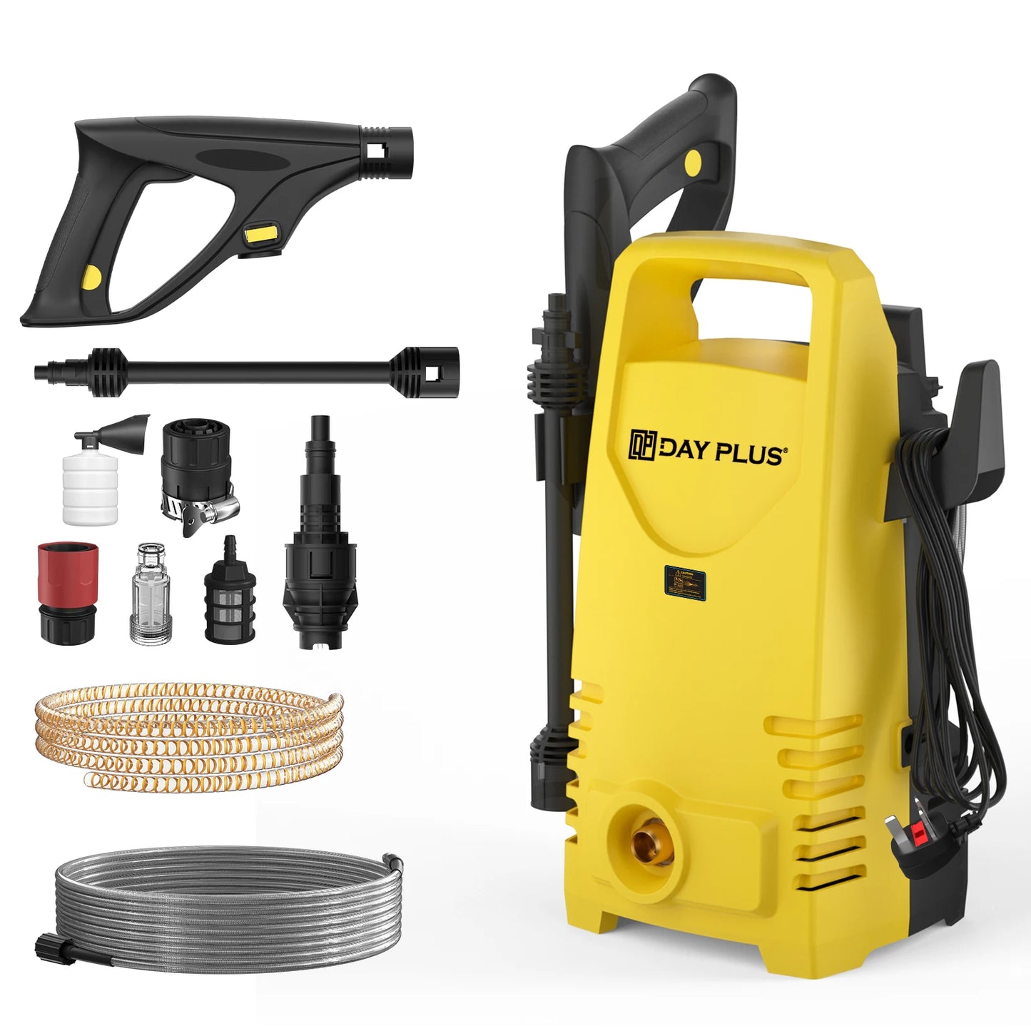 1800W 1.6GPM Electric High Pressure Washer with 3-in-1 Nozzle, Adjustable Spray Gun for Garden/Driveway/Deck Cleaning and More