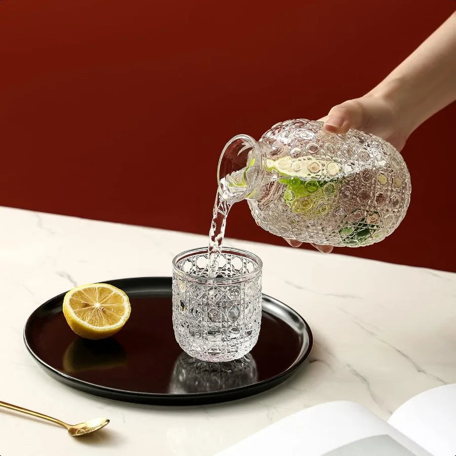 Bedside Carafe and Tumbler set; Pitcher 15.5 oz. and Cup 5.5 oz.