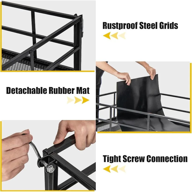 1200 lbs Capacity Heavy Duty Utility Cart with Rotating Handle, Removable Sides & 13" Wheels