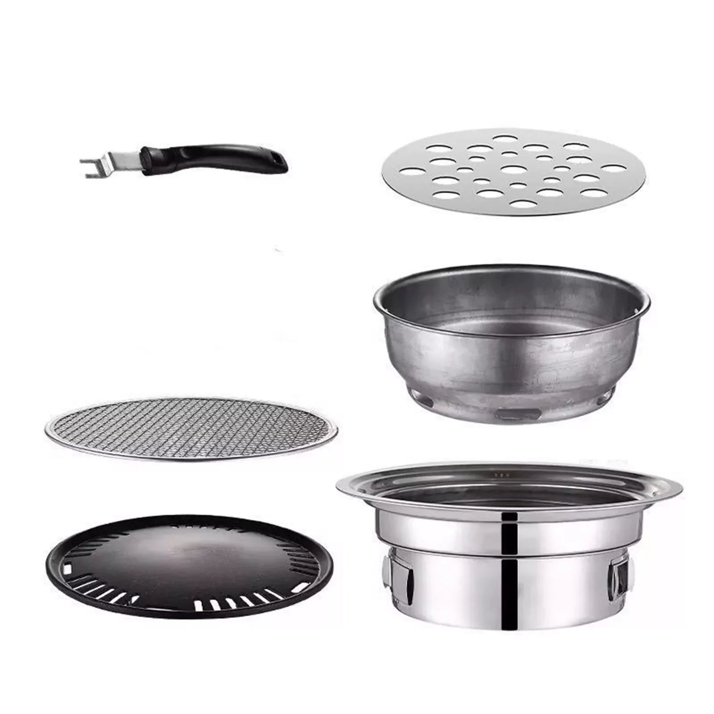 Japanese / Korean Style Stainless Hibachi BBQ Picnic Table Grill