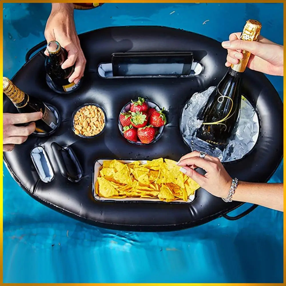 Multifunctional, Inflatable Floating Drink Holder
