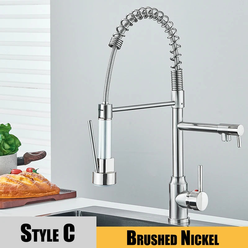 Pull Down Sink Faucet, Deck Mounted