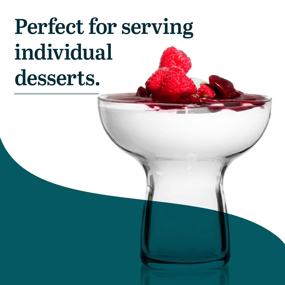 Set of 6 Unique Lightweight Lead-Free Margarita Glasses, Perfect for desserts too!  Dishwasher Safe