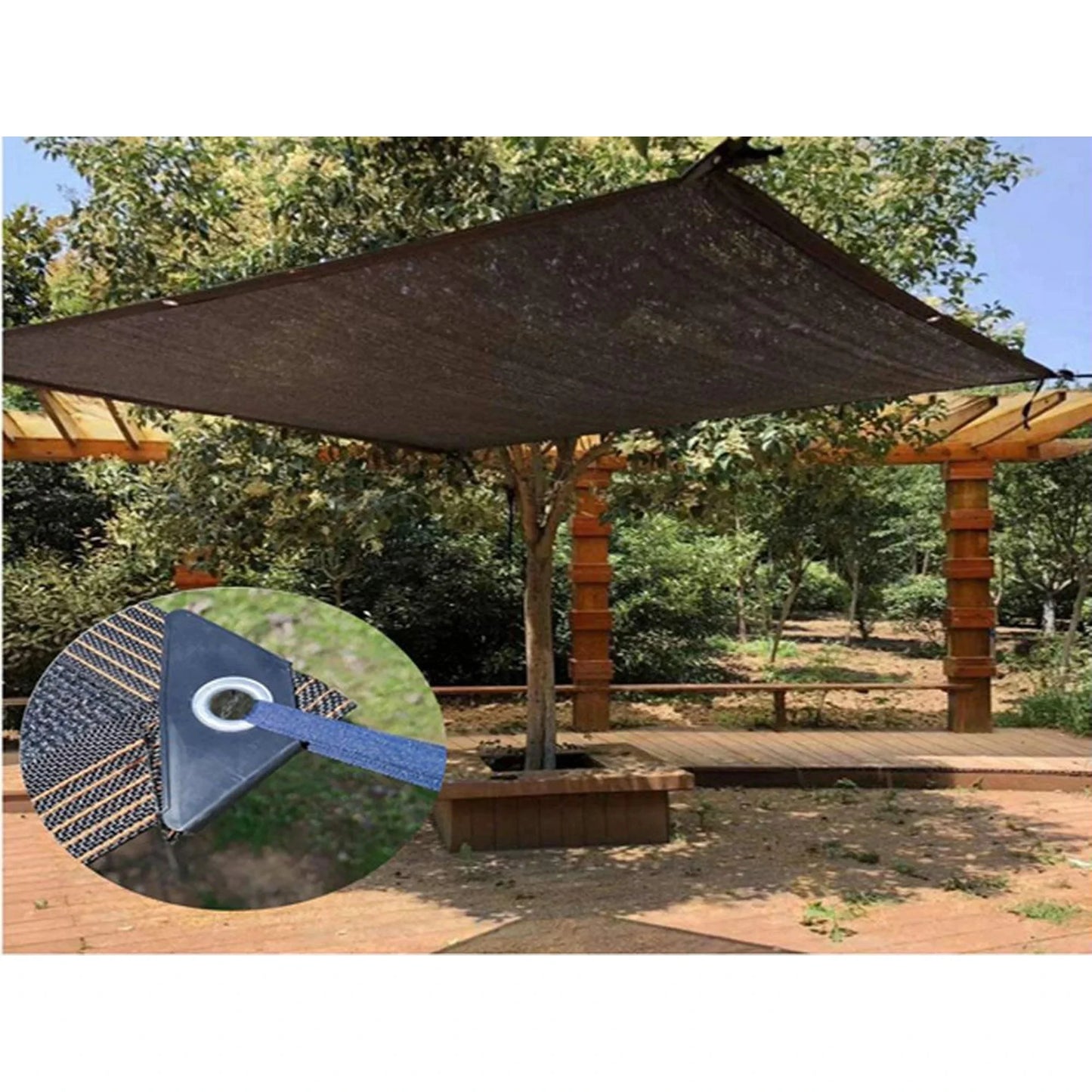90% Black Shade Cloth with Grommets, Two Sizes, Cover from Sun for Plants, Vegetables, Greenhouse, Pergola, Barn, Kennel