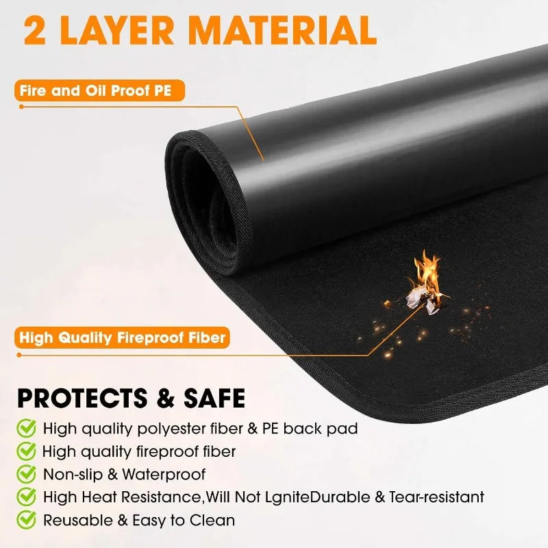 Grill Mat for Outdoor Grill Deck Protector