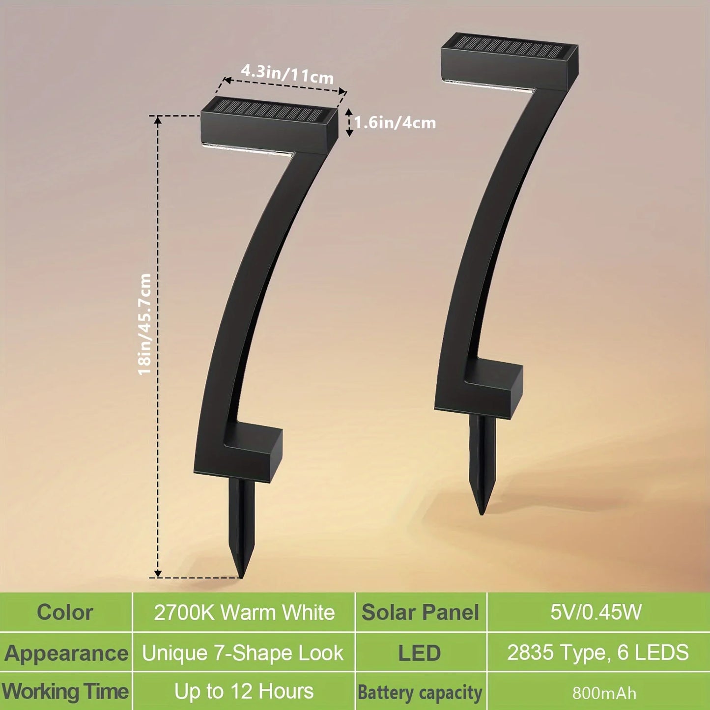 6 Pack Bright Solar Lights, 12 Hr Solar Garden Lights, Auto On/Off for Outside Landscape Path, Yard, Walkway