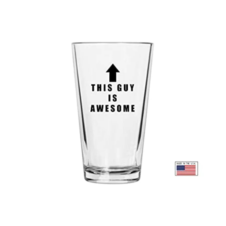 Hilarious 16oz Beer Glass with Funny Design for Pub Fun, Perfect Gag Gift for Men, Husband, Father's Day or any Occasion
