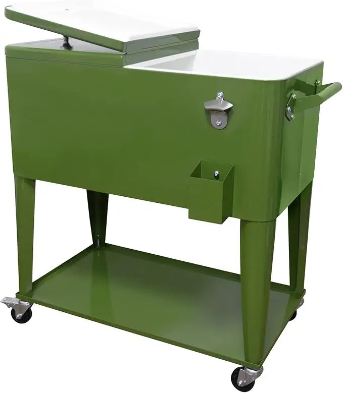 80 Qt Portable Rolling Cooler/Ice Chest