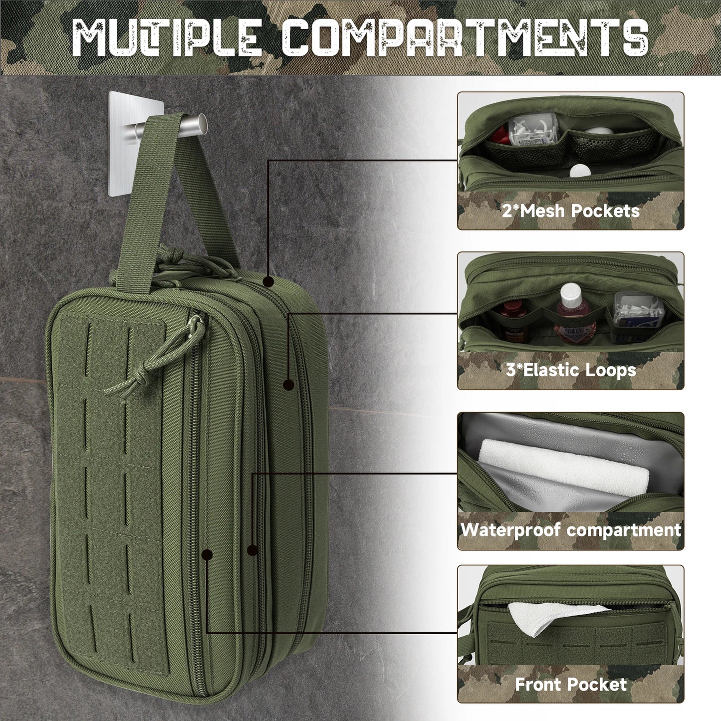 Tactical Toiletry Bag For Men, Women and Children