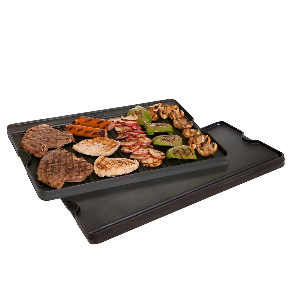 24 Inch Pre Seasoned, Reversible Cast Iron Grill Griddle